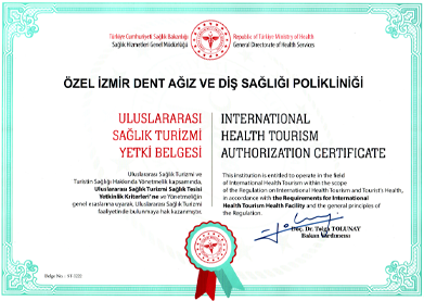 International Health Tourism Authorization Certificate